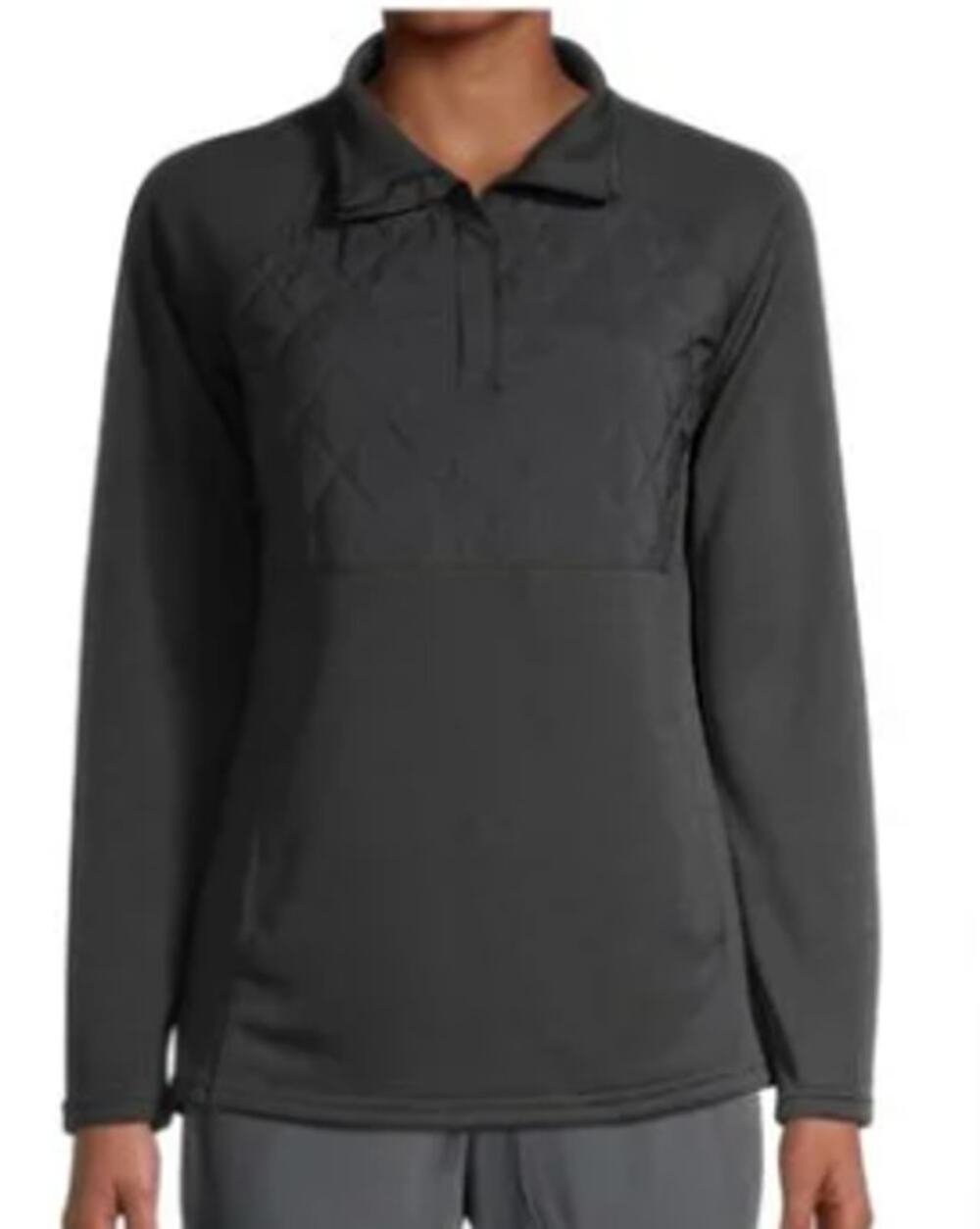 Avia Women’s Quilted 1/4 Zip Pullover Top NWT SZ XL Moisture-Wicking Grey